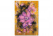 Obraz do malowania po numerach Fioletowy kwiat - kwitnąca roślina, pąk na złoto-brązowym tle 146191 additionalThumb 3