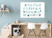Canvas Art Print English Alphabet for Children - Blue and Gray Letters with Animals 146491 additionalThumb 3