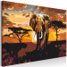 Obraz do malowania po numerach Wędrówka słonia - afrykański krajobraz o zachodzie słońca 149791 additionalThumb 5