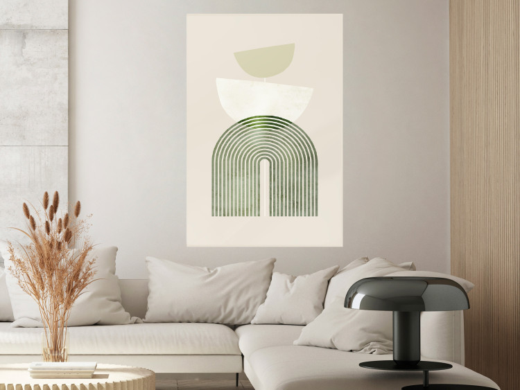 Wall Poster Abstraction - Rounded Forms in Bright Colors on a Beige Background 149891 additionalImage 14