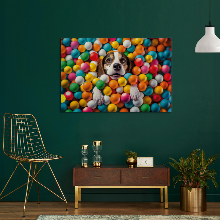 Canvas AI Beagle Dog - Animal Sunk in Colorful Balls - Horizontal 150291 additionalImage 11