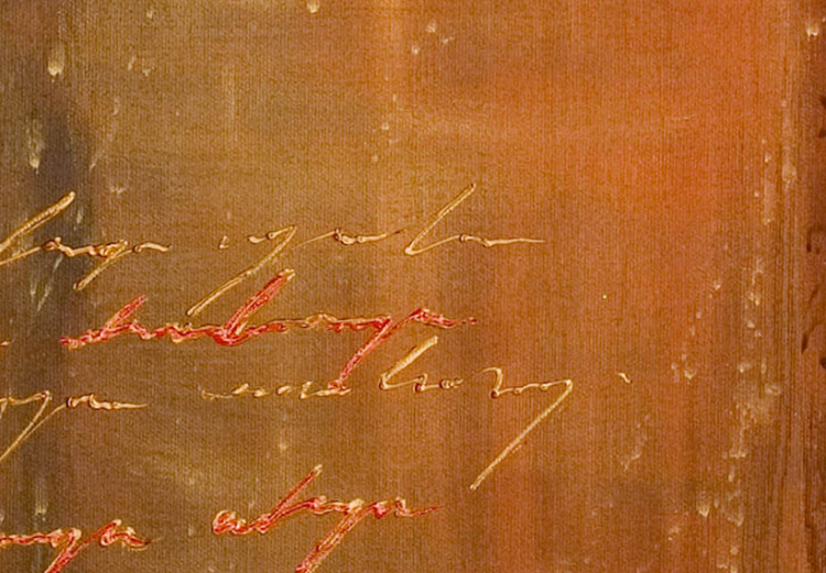 Cuadro moderno Fantasía dedicada (1-pieza) - abstracción marrón con inscripciones 48091 additionalImage 3