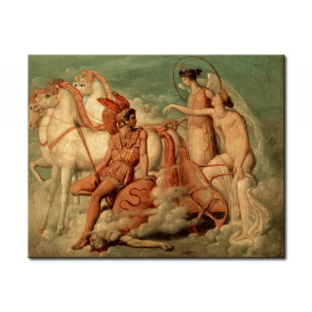 Schilderij  Jean-Auguste-Dominique Ingres: The Return Of The Injured Venus To The Olymp