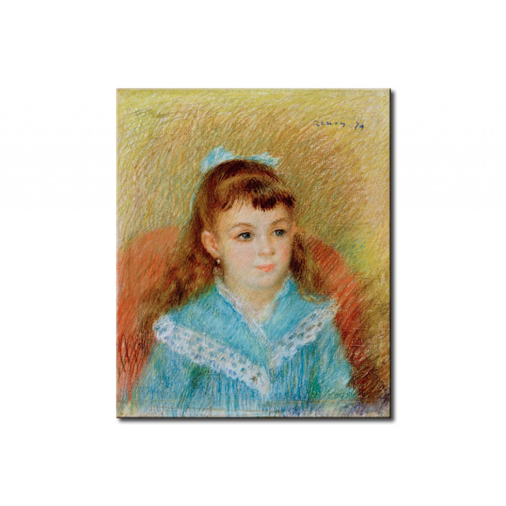 Schilderij  Pierre-Auguste Renoir: Portrait D'une Jeune Fille (Elisabeth Maitre)