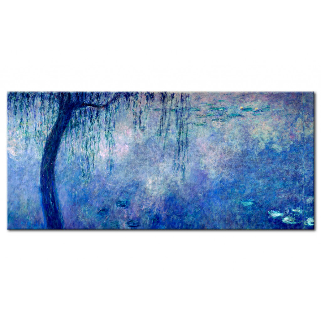 Schilderij  Claude Monet: Waterlilies: Two Weeping Willows, Left Section