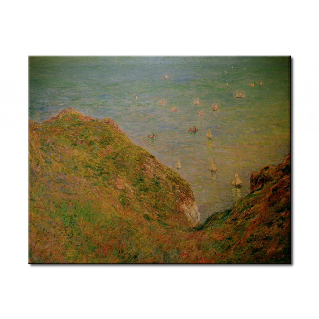 Schilderij  Claude Monet: Sur Le Rocher De Pourville. Temps Clair