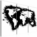 Obraz Monochromatyczna mapa świata - tryptyk 55291 additionalThumb 2