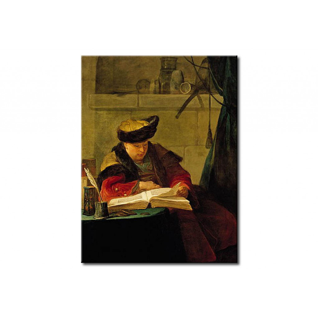 Reprodukcja Obrazu A Chemist In His Laboratory, Or The Prompter, Or A Philosopher Giving A Lecture (Portrait Of The Painter Joseph Aved