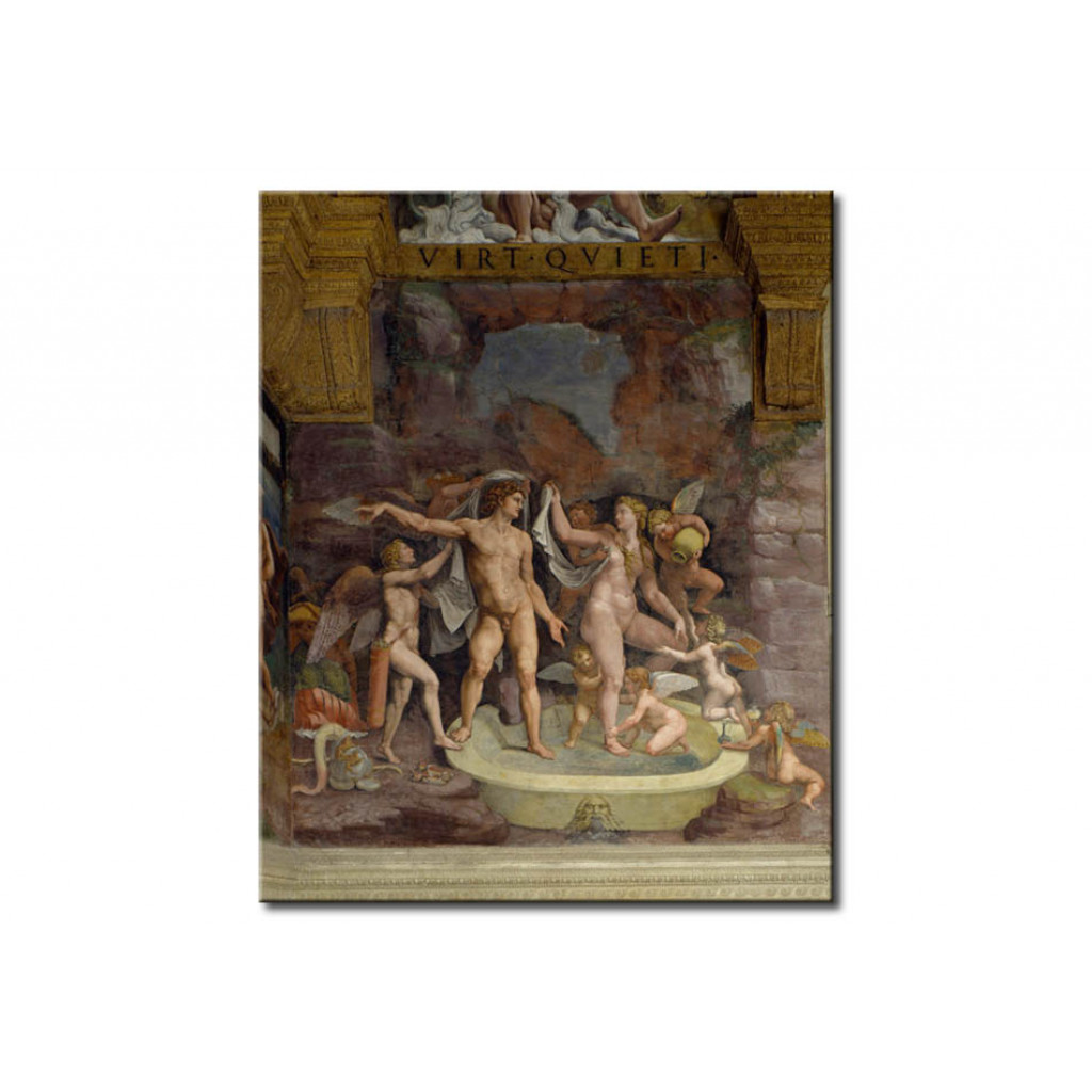Schilderij  Giulio Romano: Mars And Venus Bathing
