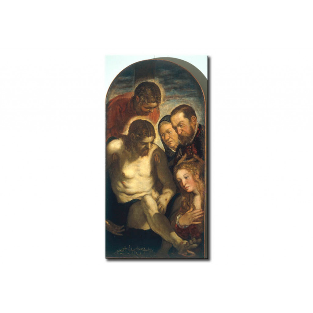 Reprodução Da Pintura Famosa Entombment Of Christ With John The Evangelist, Mary Magdalene And A Donor Couple