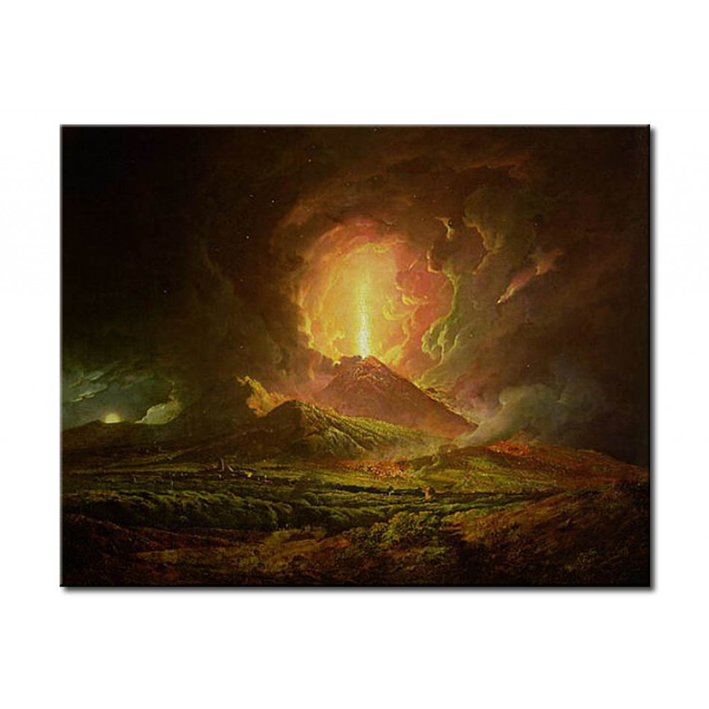 Schilderij  Joseph Wright Of Derby: An Eruption Of Vesuvius, Seen From Portici