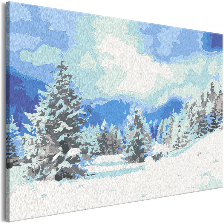 Obraz do malowania po numerach Śnieżne choinki 130702 additionalImage 3