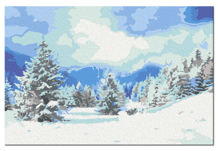 Obraz do malowania po numerach Śnieżne choinki 130702 additionalImage 6