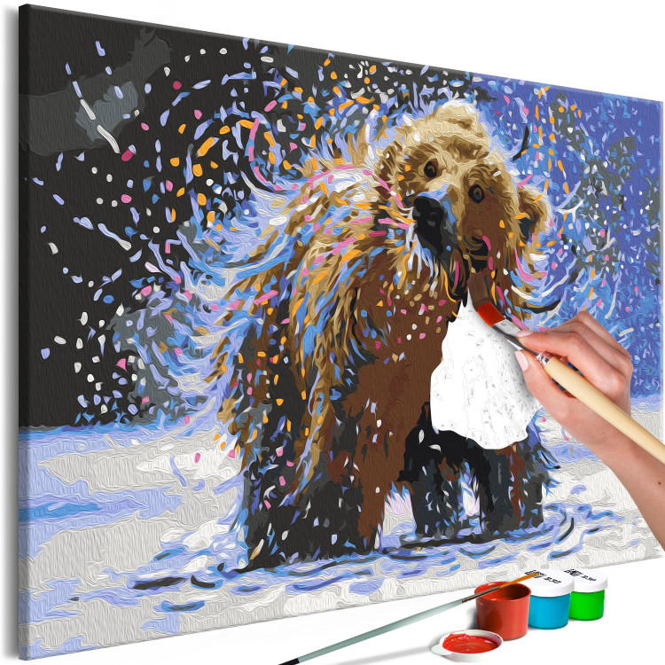 Obraz do malowania po numerach Mglisty niedźwiedź 135402 additionalImage 3