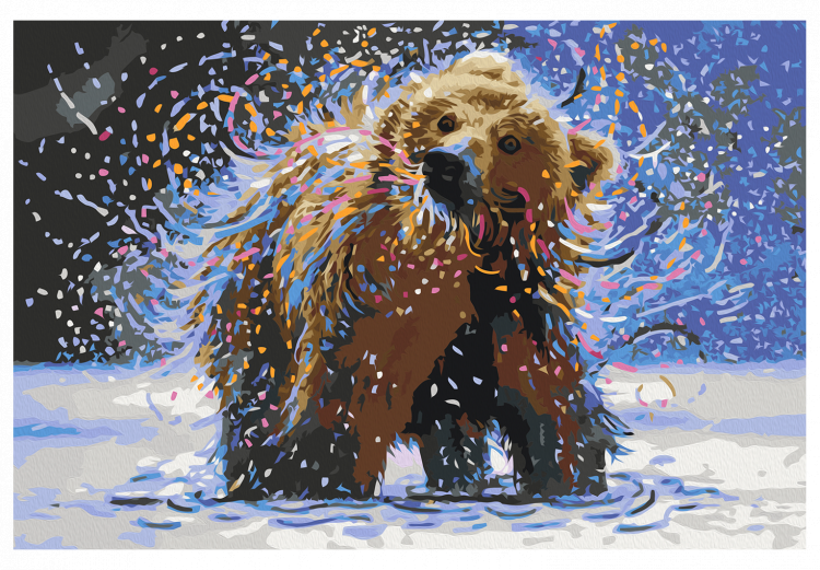 Obraz do malowania po numerach Mglisty niedźwiedź 135402 additionalImage 4