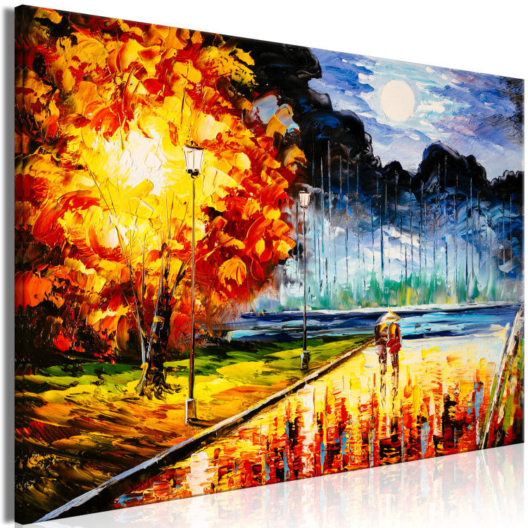 Pintura Evening Walk - In Love With a Colorful Autumn Park 145502 additionalImage 2