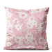 Kissen Velours Rose embrace - a delicate floral pattern in shades of pastel pink 147102