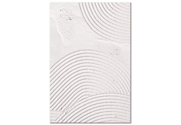 Canvas Art Print Grooves - Abstract Patterns in Cement With Organic Shapes 149902