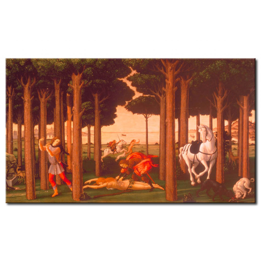 Schilderij  Sandro Botticelli: The Story Of Nastagio Degli Honesti II