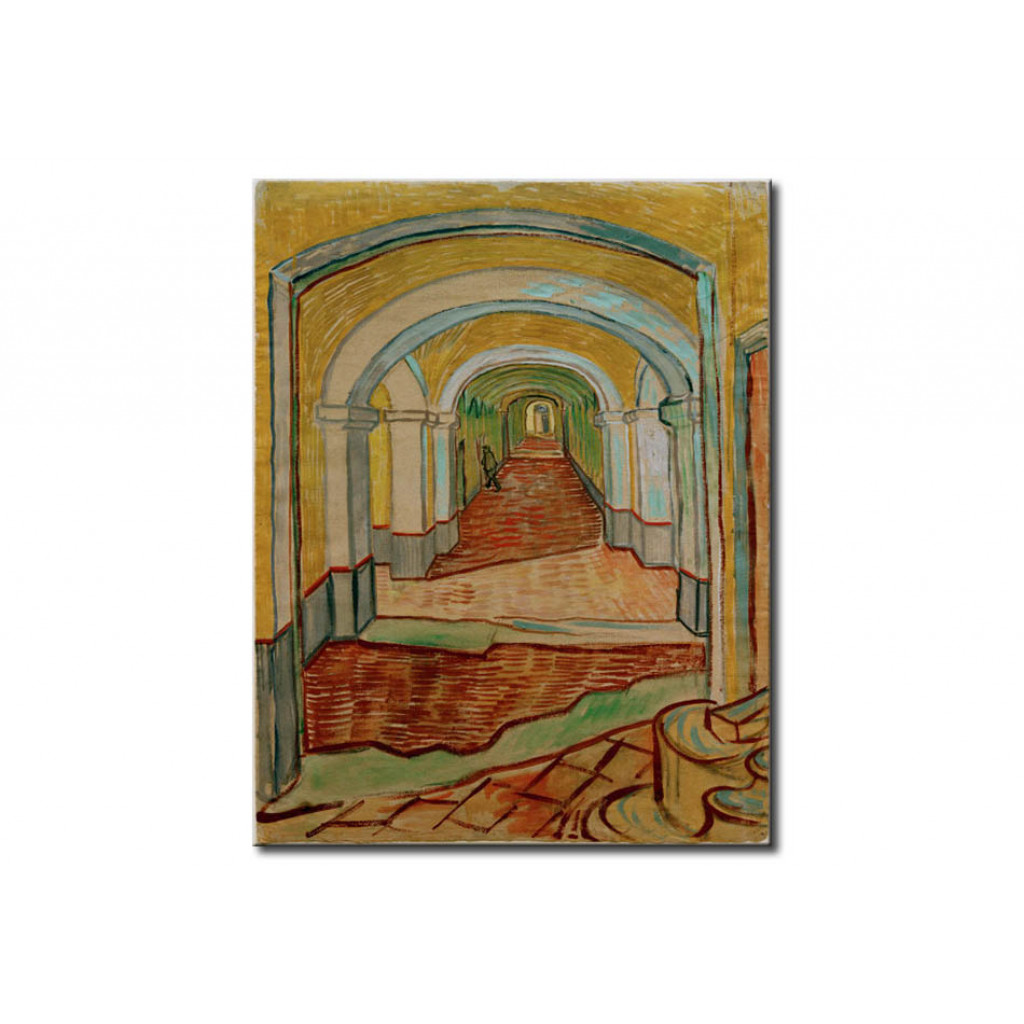 Schilderij  Vincent Van Gogh: Corridor In The Asylum