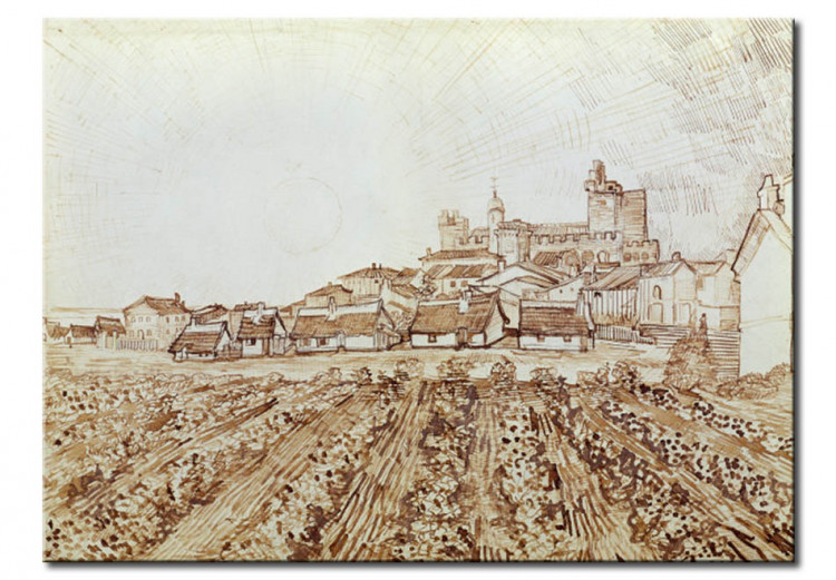 Kunstkopie Blick auf Saintes-Maries 52402