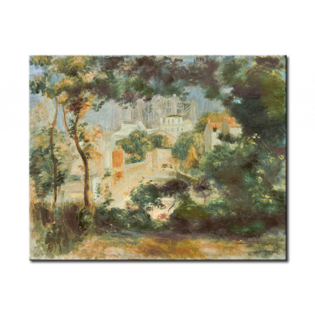 Reprodukcja Obrazu Landscape With View Of Sacre Coeur, Paris