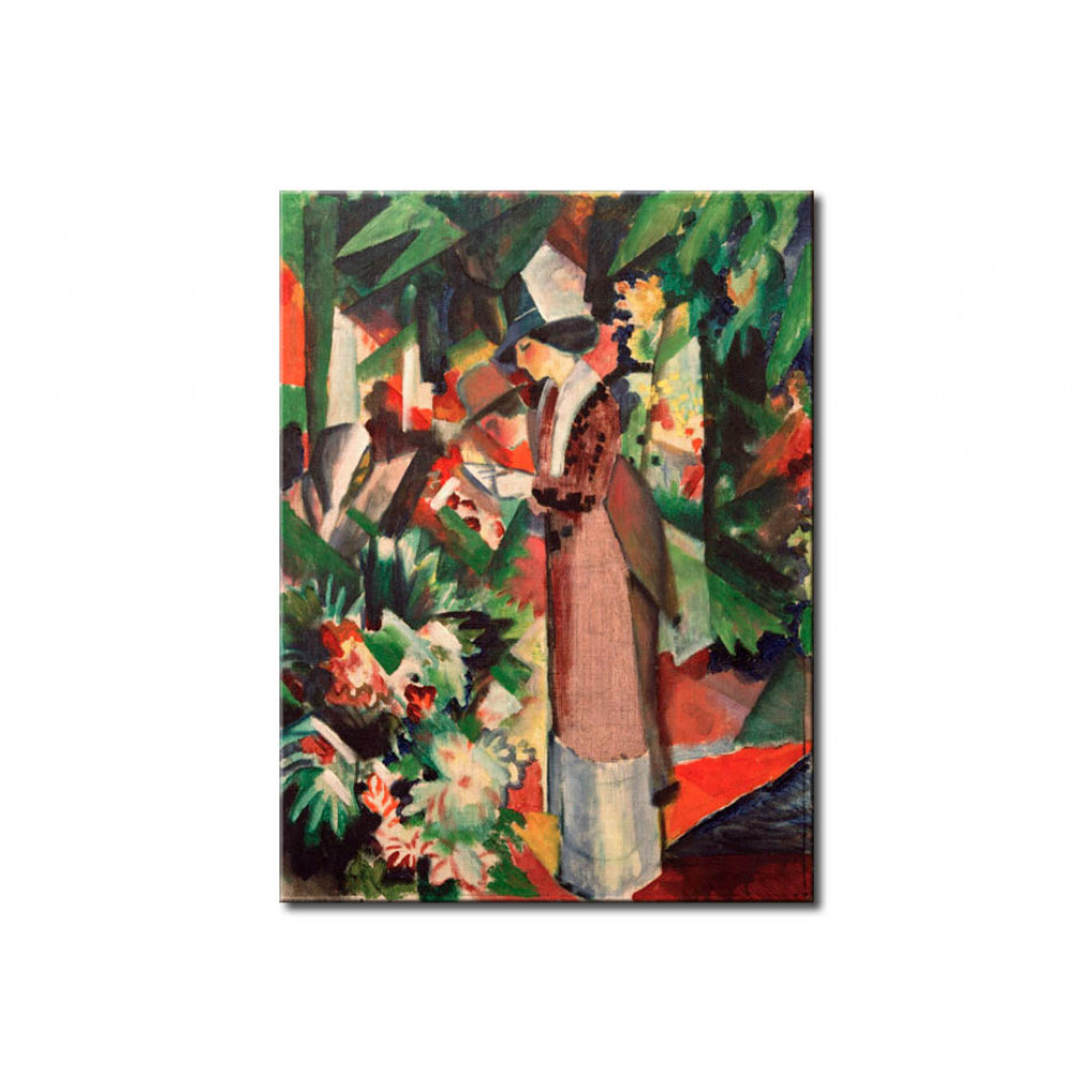 Schilderij  August Macke: Spaziergang In Blumen