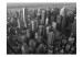 Carta da parati moderna New York visto dall'alto - città in tonalità di grigio 61502 additionalThumb 1