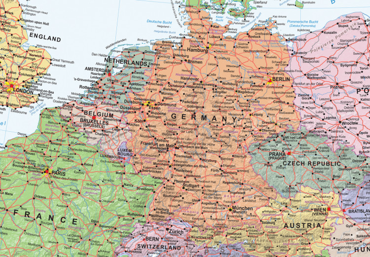 Ozdobna tablica korkowa Mapy świata: Europa II [Mapa korkowa] 97402 additionalImage 5