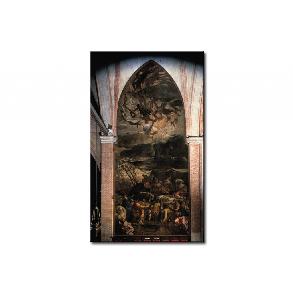 Schilderij  Tintoretto: Worship Of The Golden Calf