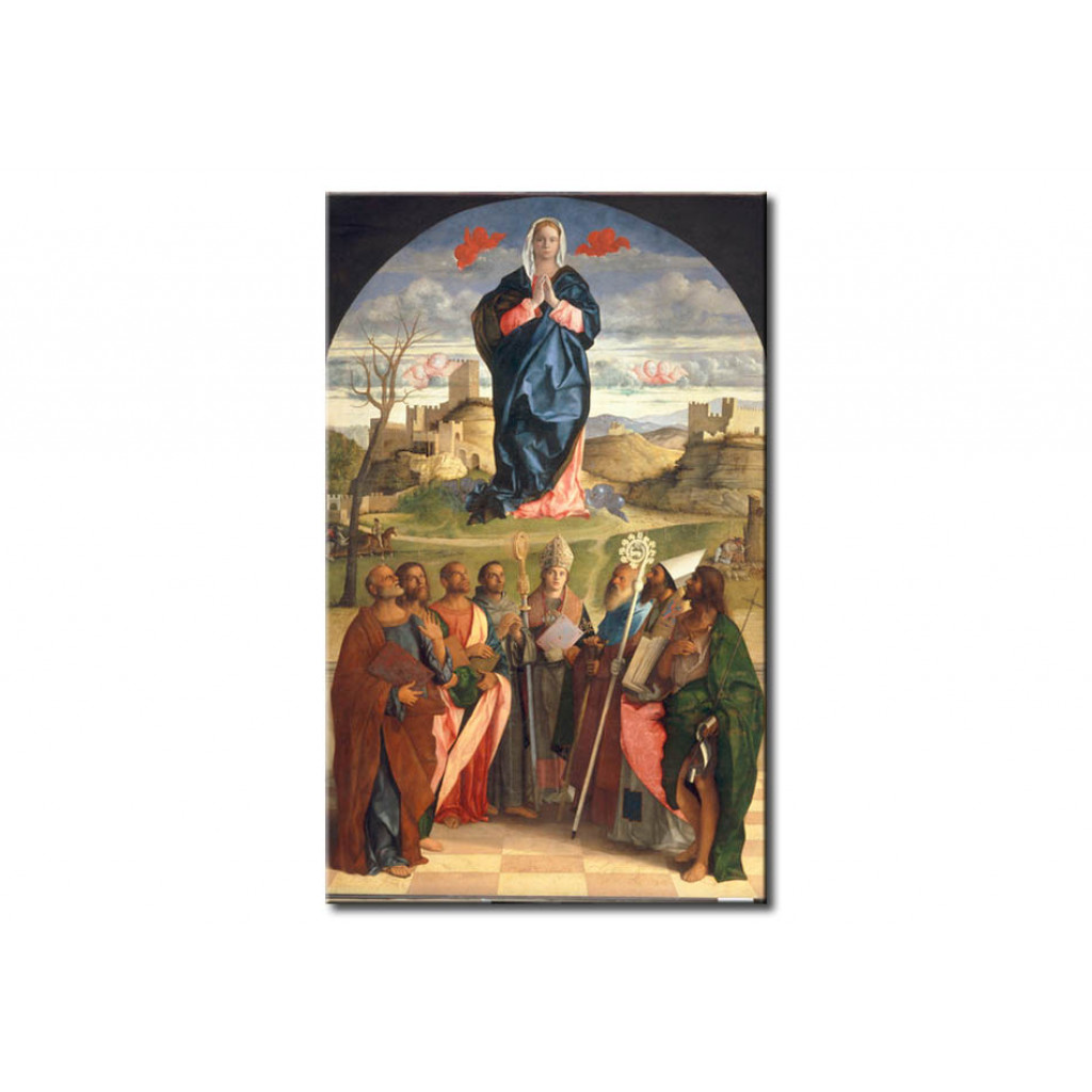 Schilderij  Giovanni Bellini: Virgin Mary In Glory With The Saints