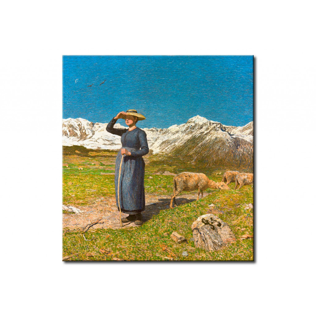 Schilderij  Giovanni Segantini: Mezzogiorno Sulle Alpi