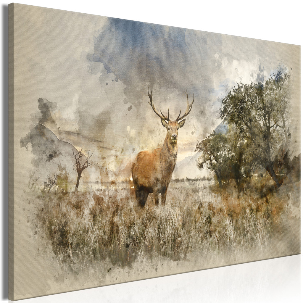 Schilderij Deer In Field [Large Format]