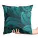 Sammets kudda Leafy thickets - a graphic floral pattern in shades of sea green 147112 additionalThumb 2