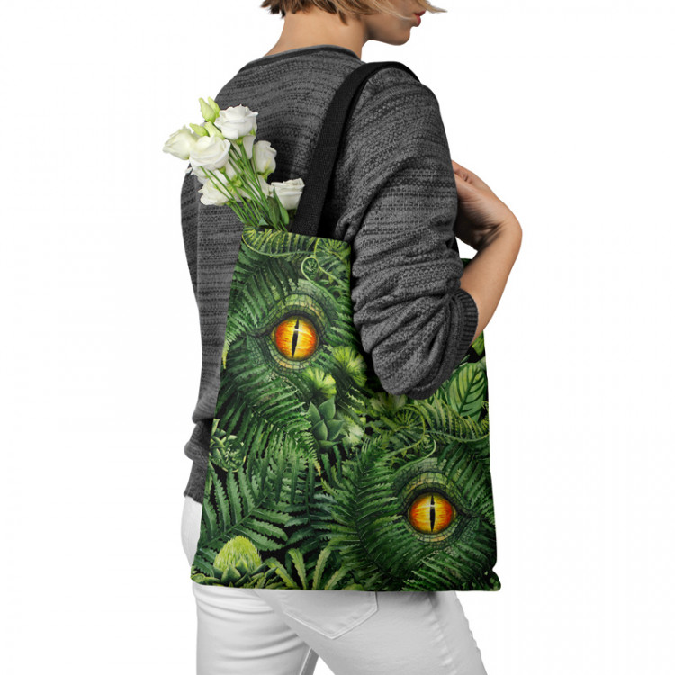 Bolsa de mujer Wild eye in the midst of greenery - floral motif with fern leaves 147612 additionalImage 3