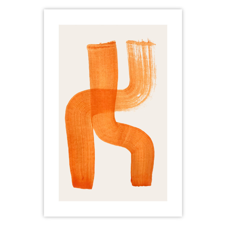 Wall Poster Abstract Composition - Duo of Shapes in Light Orange 149712 additionalImage 22