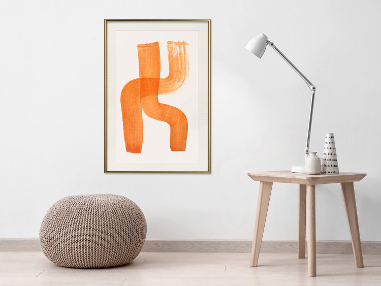 Wall Poster Abstract Composition - Duo of Shapes in Light Orange 149712 additionalImage 18