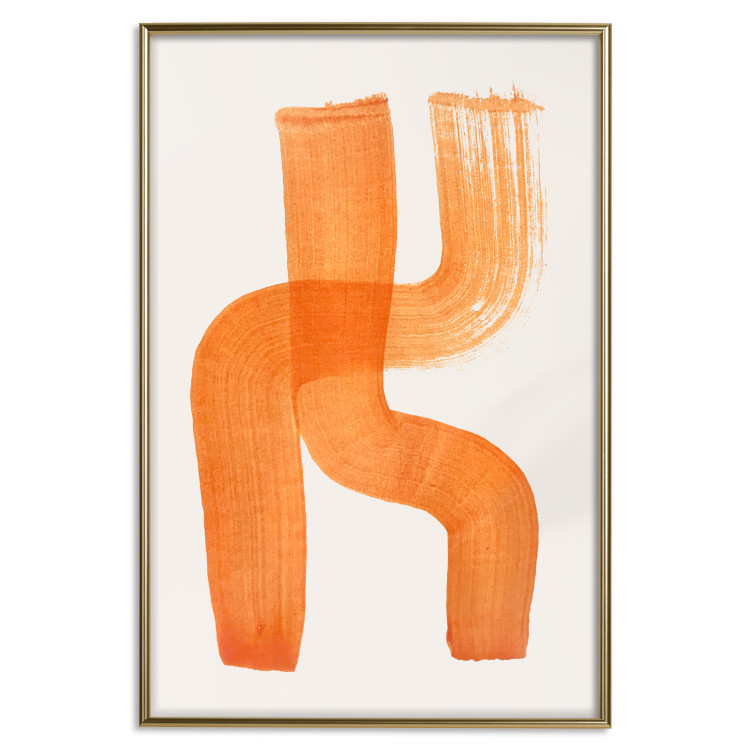 Wall Poster Abstract Composition - Duo of Shapes in Light Orange 149712 additionalImage 23