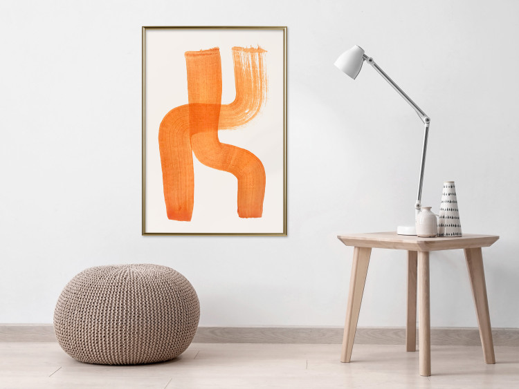 Wall Poster Abstract Composition - Duo of Shapes in Light Orange 149712 additionalImage 10