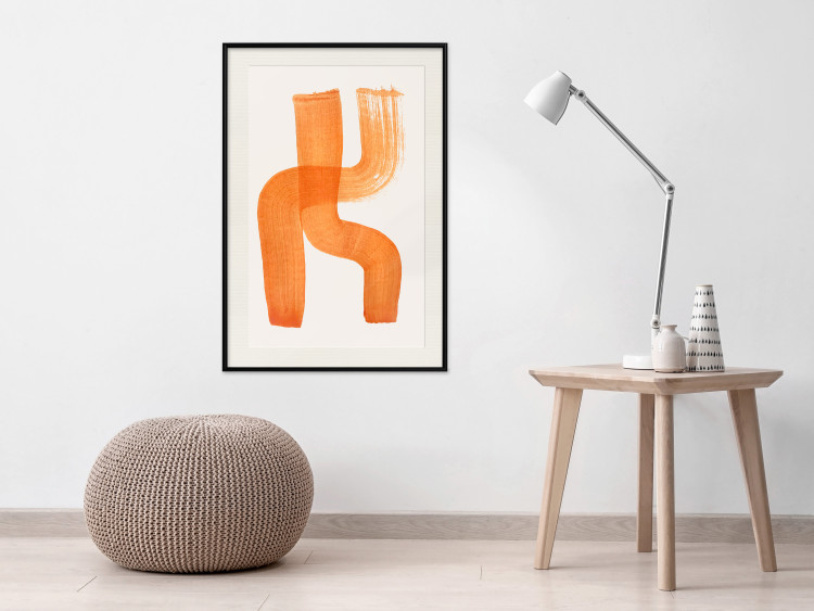 Wall Poster Abstract Composition - Duo of Shapes in Light Orange 149712 additionalImage 17