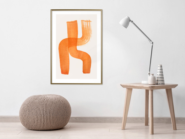 Wall Poster Abstract Composition - Duo of Shapes in Light Orange 149712 additionalImage 16