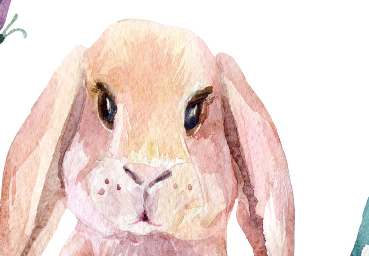 Quadro contemporaneo Bunnies for Children - Funny Drawing Painted With Watercolor 149812 additionalImage 4