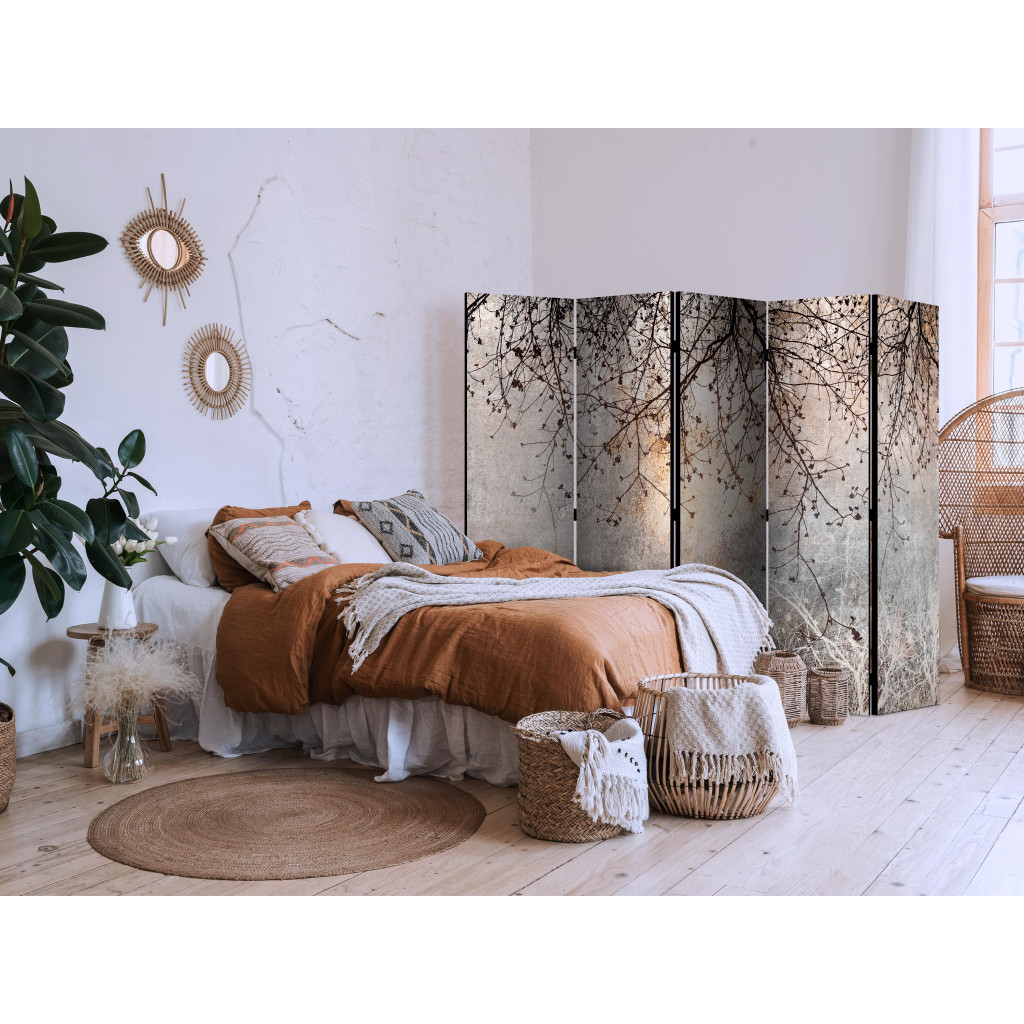 Decoratieve Kamerverdelers  Decorative Tree - Delicate Twigs With Flowers In The Colors Of The Morning II [Room Dividers]
