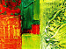 Quadro moderno Motivo succoso (3 parti) - Astrazione verde con motivo colorato 48312 additionalThumb 3