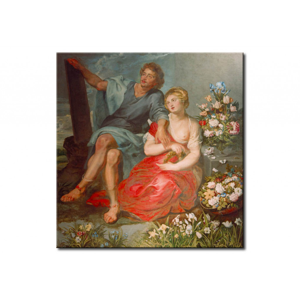 Schilderij  Peter Paul Rubens: Pausias And Glycera