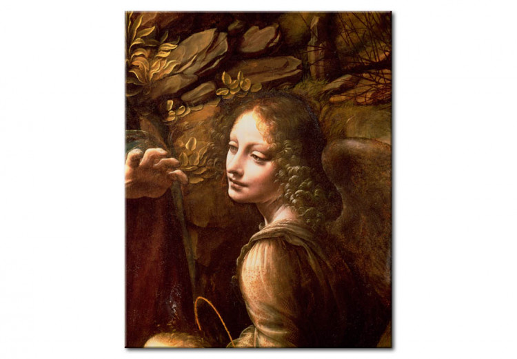 Cuadro famoso Detalle del Ángel, de La Virgen de las Rocas (La Virgen con el Niño San Juan adorando al Niño Jesús acompañado por un ángel) 52012