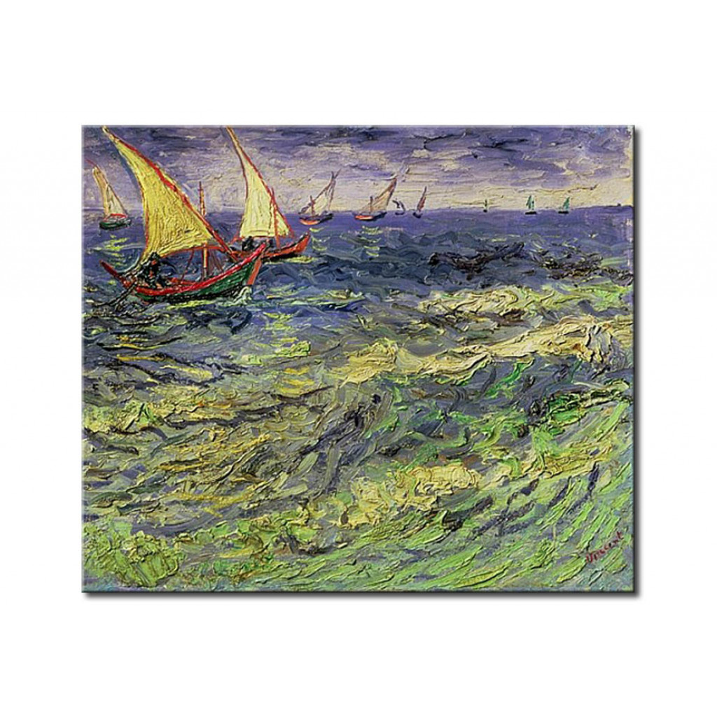 Schilderij  Vincent Van Gogh: Seascape At Saintes-Maries (View Of Mediterranean)