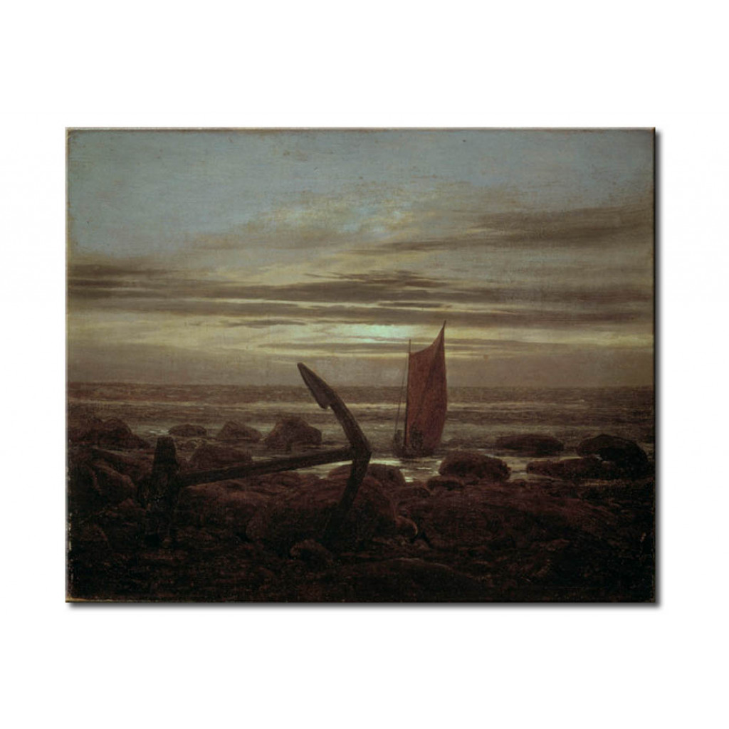 Schilderij  Caspar David Friedrich: Evening At The Baltic Sea