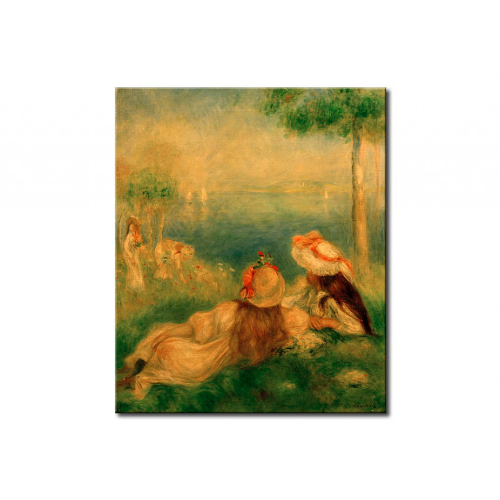 Schilderij  Pierre-Auguste Renoir: Jeunes Filles Au Bord De La Mer