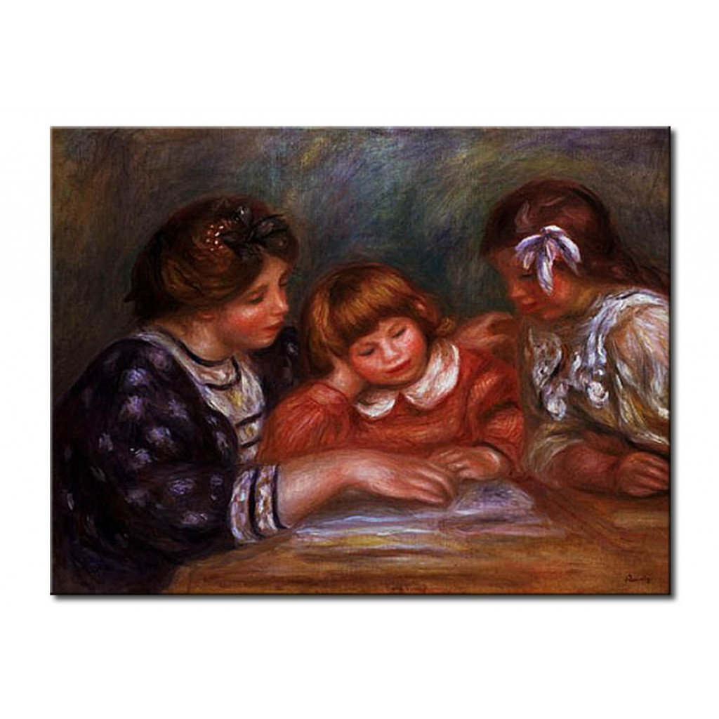 Schilderij  Pierre-Auguste Renoir: The Lesson